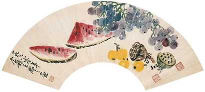 王个簃 1960年作 蔬香果味 镜心